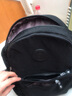 雙肩包女大容量時(shí)尚休閑女士背包學(xué)生書(shū)包多隔層媽咪包旅行背包純色輕便尼龍帆布包 黑色 曬單實(shí)拍圖