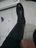 一腳蹬 全牛皮馬靴男 騎士閱兵靴 保暖毛皮馬丁靴 長(cháng)筒男士摩托真皮靴切爾西靴 高筒棕黑色07211 黑色絨里 40 曬單實(shí)拍圖