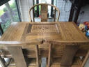 尋古紅木家具非洲雞翅木(學(xué)名:非洲崖豆木)茶臺全實(shí)木茶桌椅組合中式 單桌：長(cháng)98*寬60*高70cm 曬單實(shí)拍圖