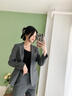 晨芙商務(wù)小西裝外套女氣質(zhì)職業(yè)套裝白領(lǐng)西服通勤OL前臺(tái)經(jīng)理正裝工作服 8928單件灰色外套 L 建議100-110斤 曬單實(shí)拍圖