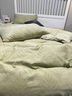 金格羽60支提花純棉水洗棉床上四件套棉2024新款床品高端被套床單床笠 葉之舞 【 親膚裸睡】 0.9m宿舍床【床單款三件套】-適150*200 曬單實(shí)拍圖