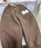G.DUCKKIDS小黃鴨女童褲子秋冬款女寶寶加絨保暖兒童長(cháng)褲冬季加厚燈芯絨衛褲 咖啡-加絨 110 建議100-110cm3-4歲 曬單實(shí)拍圖