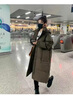 BMOI羽絨服女冬季咖啡色連帽白鴨絨中長款羽絨服2025新款韓版冬裝外套 咖啡色 S ：90-110斤 曬單實(shí)拍圖