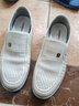 老人頭男鞋夏季新款頭層牛皮沖孔透氣舒適商務(wù)休閑鞋百搭套腳輕便皮涼鞋 白色鏤空 40 曬單實(shí)拍圖