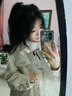 鴨鴨（YAYA）明星同款羽絨服女新款秋冬長(cháng)袖休閑寬松襯衫領(lǐng)時(shí)尚保暖厚外套H 米白色 M 曬單實(shí)拍圖