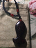 覓馨木魚項鏈吊墜女木質(zhì)文藝復古毛衣鏈掛件棉麻配飾休閑民族風 6.5翹尾魚簡單款 一顆紅瑪瑙 曬單實拍圖