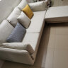 简派印橡 沙发 布艺沙发简约现代大小户型客厅家具北欧轻奢沙发组合XH-8123B 卡其色 三人位（2.1米）+脚踏 实拍图
