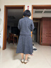皮爾卡丹小香風(fēng)連衣裙女2025新款春秋貴夫人品牌流行漂亮毛呢高級感三件套 藍灰色 3XL 【適合136-145斤】 曬單實(shí)拍圖