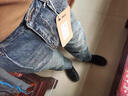 錦尚丹寧（JSHANGDNN）重磅做舊牛仔褲男秋冬季男士寬松直筒加絨加厚潮牌水洗休閑長(cháng)褲潮 藍色 32 適合140-150斤 曬單實(shí)拍圖