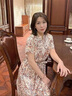 ac mmng品牌重磅真絲連衣裙女夏季新款大牌氣質(zhì)碎花桑蠶絲中長(zhǎng)裙子顯瘦 2XL （建議115-125斤） 曬單實(shí)拍圖