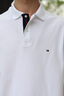 TOMMY HILFIGER【LOGO門襟】夏季男裝商務休閑純色翻領短袖T恤POLO衫34753 白色YBR M （推薦：135-150斤） 曬單實拍圖