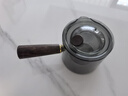 祥瑞盤(pán)古茶壺茶水分離泡茶壺玻璃煮茶壺側把煮茶壺耐高溫電陶爐圍爐煮茶器 煙灰實(shí)木側把壺500ml+2杯 曬單實(shí)拍圖