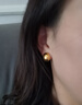 小腰金金色鴿子蛋耳釘小巧精致高級感鏡面黃金耳環(huán)女生日常通勤足金耳飾 鴿子蛋耳釘黃金一對2.49克 曬單實拍圖