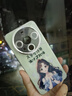 品盟（PISMEXOK）適用華為mate70/60pro手機殼新款佛系卡通漫畫可愛女孩保護套珍珠掛繩防摔親膚感鏡頭保護女款 【少女-淡青色】 華為 Mate 60 Pro 曬單實拍圖