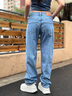 Calvin KleinJeans【復刻90系列】四季款女士ck復古懷舊直筒牛仔褲J223289 1AA-牛仔淺藍 26 曬單實(shí)拍圖