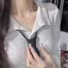 法蔻（farcoko）閃鉆麥穗項(xiàng)鏈女輕奢設(shè)計(jì)配飾氣質(zhì)鎖骨鏈生日七夕情人節(jié)禮物送女友 閃鉆麥穗項(xiàng)鏈（免費(fèi)刻字） 曬單實(shí)拍圖