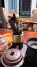 尚言坊茶道六君子套裝茶具配件茶刀茶夾茶杯墊隔熱杯托組茶桌擺件 1黑檀木海浪茶道組 曬單實拍圖