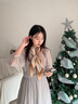 CHANEELR & KARITH絲巾女2025新款真絲桑蠶絲高端香檳時(shí)尚絲巾中秋禮物送女友送老婆 茶花 曬單實(shí)拍圖