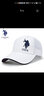 U.S.POLO ASSN.保羅帽子春夏秋硬頂棒球帽男士透氣網(wǎng)眼遮陽(yáng)高爾夫帽女戶外防曬帽 白色 可調(diào)節(jié)(54至60cm) 曬單實(shí)拍圖