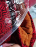 秋星福中老年女装冬装奶奶装本命年红色加厚外套老年人衣服妈妈唐装生日 牡丹款红色加绒两件套装 XL 建议85-100斤 实拍图