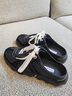 COZY STEPS可至女士春季舒適一腳蹬休閑鞋輕盈高彈法棍半拖德訓鞋 曜石黑 37 曬單實(shí)拍圖