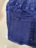 夕楠高腰彈力牛仔短褲女2025夏季新款松緊腰顯瘦闊腿褲寬松百搭熱褲潮 9033藍色 高彈力(高品質(zhì)) L (105-126)斤 曬單實(shí)拍圖