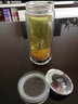 諾亞口杯養(yǎng)生水晶杯雙層玻璃泡茶杯真空隔熱加厚辦公室便攜車載水杯子 1號竹子 450ML 曬單實(shí)拍圖