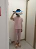 蕉內(nèi)500E兒童睡衣男女童吸汗速干寶寶大童輕薄透氣短袖家居服套裝春夏 【短袖長(zhǎng)褲】氮-柔粉 150 曬單實(shí)拍圖