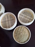 黃一府（HUANG YI FU） 加深竹子蒸籠屜蒸格 餃子小籠包子蒸籠竹制大小家用商用小蒸籠 27厘米(加高加深) 三籠一蓋 曬單實(shí)拍圖