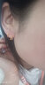 慶怡999足金愛心黃金耳釘 心形扭扭耳針彎鉤心型耳飾情人節(jié)禮物送女友 愛心耳釘一對 曬單實拍圖
