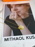 MITHAOL【新品】古法小蠻腰項鏈女 中國風(fēng)拉絲吊墜女款首飾S925銀鍍18k金 黃金色項鏈專柜禮盒裝 【送禮更顯愛意】 曬單實拍圖