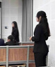 紫魅俏小西裝女套裝春秋冬長(zhǎng)袖雙排扣職業(yè)裝休閑英倫洋氣款年輕西服套褲 紅色(單件西裝) L 曬單實(shí)拍圖