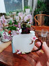 陶福氣琺瑯彩手把茶水杯女創(chuàng)意花茶杯家用茶杯泡茶琉璃茶杯子水晶玻璃杯 玉瓷手把杯-百合 曬單實拍圖