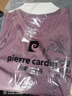 皮爾卡丹（pierre cardin）男士短袖T恤絲光棉圓領(lǐng)半袖夏季冰絲體恤衫桑蠶 皇冠皮粉紅色 XL 175建議135-155斤 曬單實(shí)拍圖