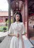 燕潯新中式女裝國風(fēng)半袖連衣裙女夏季修身收腰小個(gè)子改良旗袍長(cháng)裙子 杏色 L (建議110-125斤) 曬單實(shí)拍圖