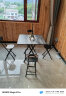 京挚折叠桌子折叠餐桌麻将桌家用户外简易便携式手提桌 JZ-302黑木纹2把 实拍图