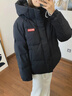 鴨鴨時(shí)空道宇聯(lián)名羽絨服男女短款連帽2025新款冬季戶(hù)外加厚面包服外套 星空黑色 L (175) 曬單實(shí)拍圖