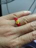 阿梵尼黃金戒指女3D硬金玫瑰花紅繩戒指約0.3g定價(jià) 13#約0.3-0.4g 曬單實(shí)拍圖