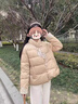傾她新中式國風盤扣棉服女加厚冬季2024新款提花短款棉衣寬松外套棉襖 卡其色 L建議125-140斤 曬單實拍圖