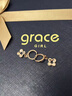 Grace Girl18K金四葉草耳環(huán)女玫瑰金耳圈輕奢氣質(zhì)耳飾送女友禮物 18K金四葉草耳環(huán)+輕奢禮盒 曬單實(shí)拍圖