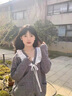 DGOV娃娃領毛衣女秋季慵懶可愛甜美蕾絲V領針織開衫外套日系溫柔上衣 灰色zt M 建議95-110斤 曬單實拍圖