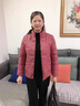 緹米媗中年媽媽短款羽絨服2025新款中老年女輕薄小棉衣女洋氣冬裝白鴨絨 橘色（羽絨服） L 建議穿110斤以?xún)?曬單實(shí)拍圖