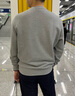 哈吉斯（HAZZYS）男裝 春秋款【PHIZ系列】毛巾繡花章圓領(lǐng)衛衣男ABTZE0BCI38 灰色GE XL （180/100A 50） 曬單實(shí)拍圖
