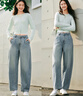 森馬（Semir）森柔牛仔|牛仔褲女寬松錐形褲舒適2025春季長褲顯高109125124003 曬單實拍圖