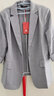 皮爾卡丹（pierre cardin）薄款小西裝外套女2026新款休閑七分袖短款修身淺色女西服上衣中袖 灰色 西裝 2XL 120斤左右 曬單實(shí)拍圖
