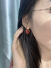 伊黛兒法式復古紅色耳扣女銀耳釘高級感耳環(huán)2025新款氣質(zhì)耳飾生日禮物 紅色耳扣E3228 曬單實拍圖