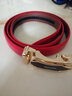 TUCANO女士真皮腰帶時(shí)尚牛皮情人節細皮帶潮人褲帶青年百搭韓版 A款紅色 曬單實(shí)拍圖