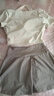 雙魚(yú)兔瑜伽服套裝速干跑步套裝女晨跑褲裙假兩件跳舞服裝夏季運(yùn)動(dòng)套裝女 【兩件套】象牙白短袖+卡其色短 XL 【體重115斤-129斤】 曬單實(shí)拍圖
