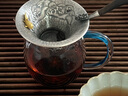 歸銀堂銀茶漏足銀999茶濾鎏金金魚(yú)防氧化功夫茶具配件茶漏托組合銀器 茶漏做舊足銀+證書(shū)+禮盒 曬單實(shí)拍圖