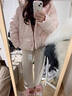 托瑪菲短款棉服女冬季2025新款羽絨棉衣外套女裝寬松面包服韓系學(xué)生棉襖 粉色 S 碼 曬單實(shí)拍圖